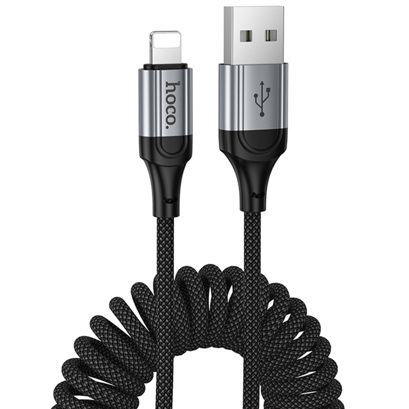 Дата кабель Hoco X121 Nuevo USB to Lightning 2.4 А (1.5 м) Black
