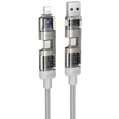 Дата кабель Hoco U151 Goldsmith 4in1 USB-C to USB/USB-C → Lightning 240W (1.2 м)
