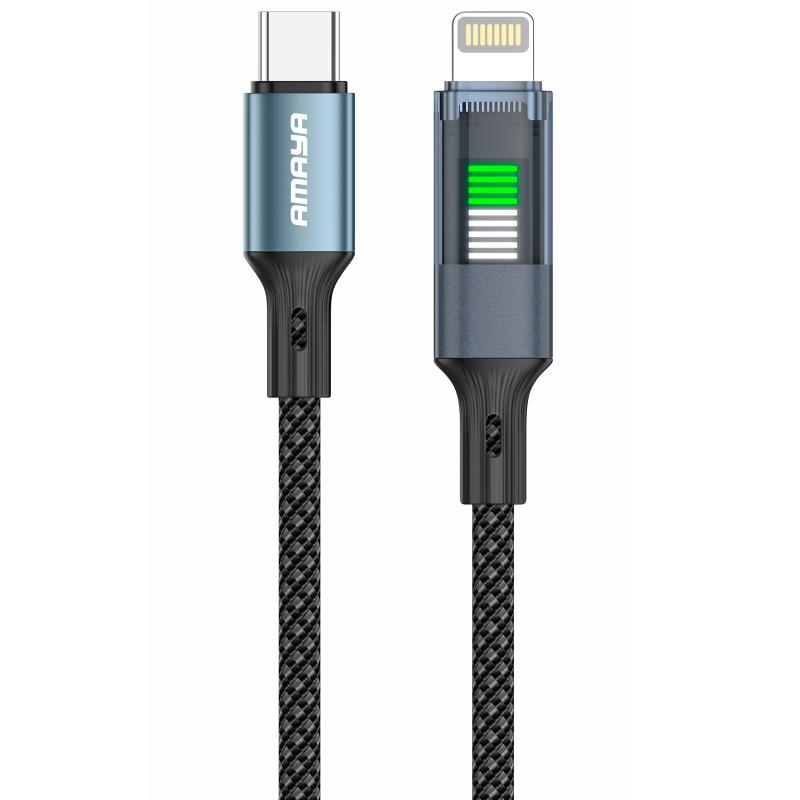 Дата кабель Amaya 111CL USB-C → Lightning 27W (1.2 м) Black