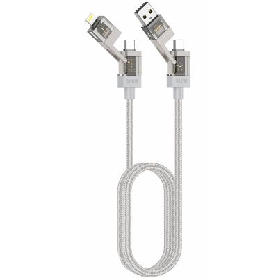 Дата кабель Amaya ACD-390 4in1 USB-C → Lightning/USB-C to USB 240W (1 м) Biege