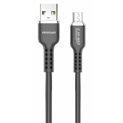 Дата кабель Amaya M30 USB to Micro-USB 2.4 А (1 м) Black