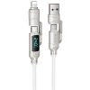 Дата кабель Hoco U152 Fortune 4in1 Type-C to Lightning/Type-C to USB 240W (1.2m) Light Gray