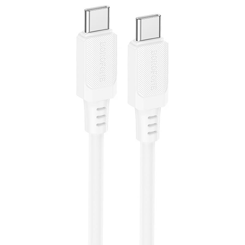 Дата кабель Borofone BX115 Lotto USB-C → USB-C 60W (1 м) White
