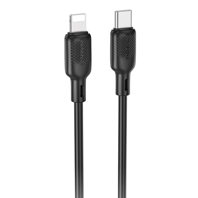 Дата кабель Borofone BX113 Lenny USB-C → Lightning 27W (2 м) Black