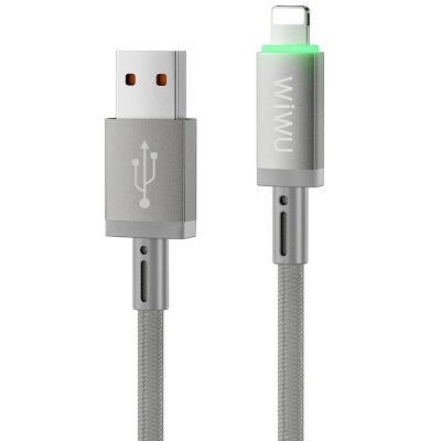 Дата кабель WIWU C081 Maglink USB to Lightning 12W (1 м) Grey