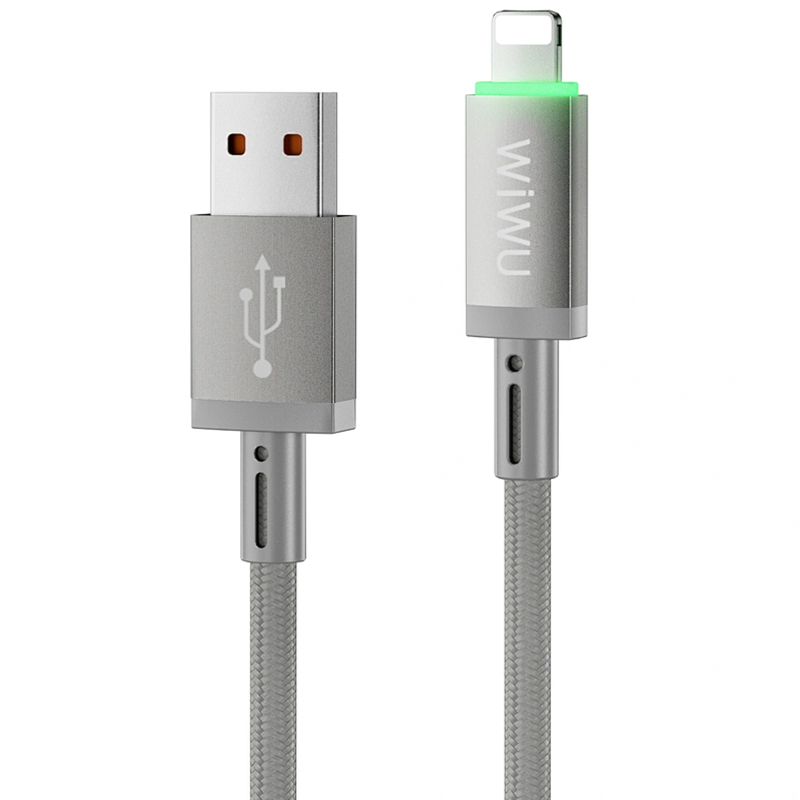 Дата кабель WIWU C081 Maglink USB to Lightning 12W (1 м) Grey