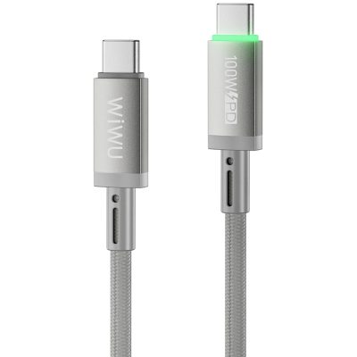 Дата кабель WIWU C084 Maglink Type-C to Type-C 100W (1m) Grey
