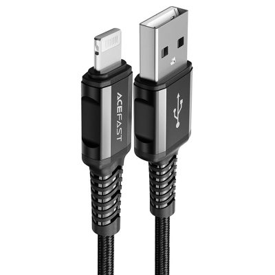 Дата кабель Acefast C1-02 USB to Lightning 2.4 А (1.2 м) Black
