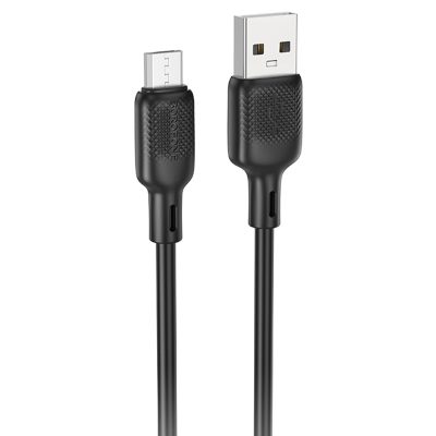 Дата кабель Borofone BX113 Lenny USB to Micro-USB 2.4 А (2 м) Black