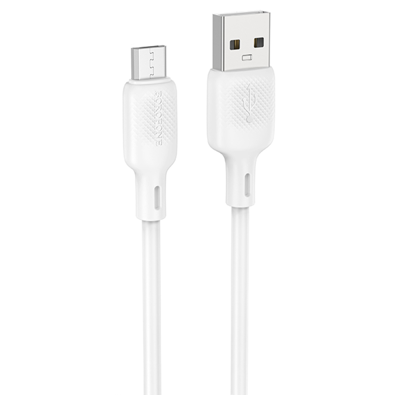 Дата кабель Borofone BX113 Lenny USB to Micro-USB 2.4 А (1 м) White
