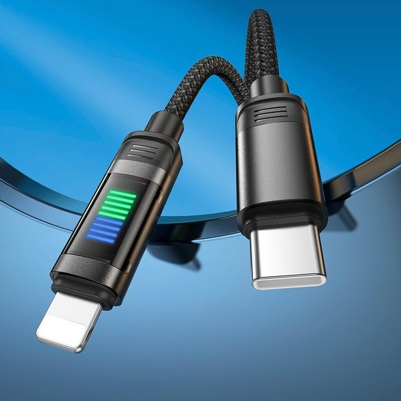 Дата кабель Hoco U126 Lantern 27W USB-C → Lightning (1.2 м)