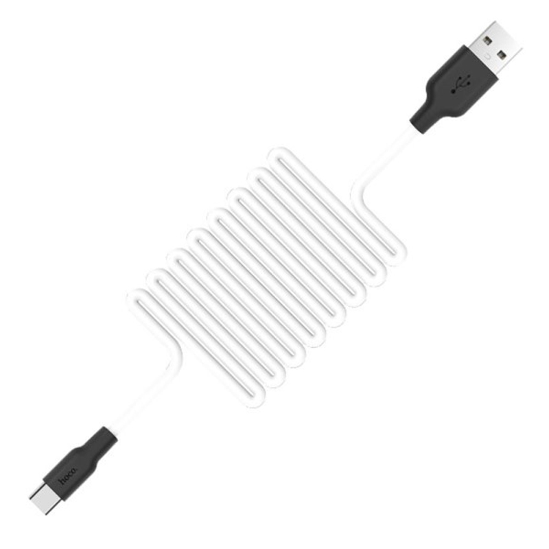 Дата кабель Hoco X21 Plus Silicone USB-C Cable (2 м) Чорний / Білий