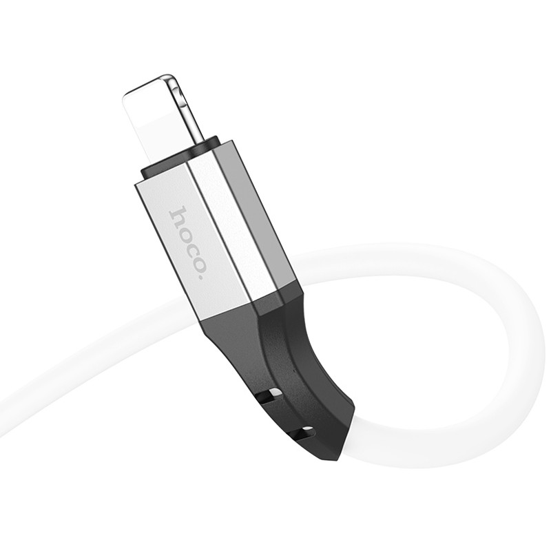 Дата кабель Hoco X86 Spear USB to Lightning (1 м) White