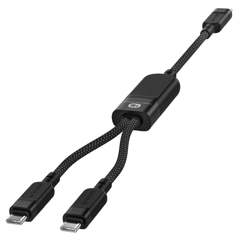 Дата кабель Acefast C5-11 USB-C to 2xUSB-C 100W (1.2 м) Black