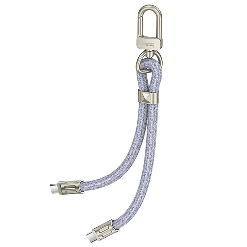 Дата кабель-шнурок Hoco GH5 Elegant USB-C → USB-C (0.21 м) Denim Blue