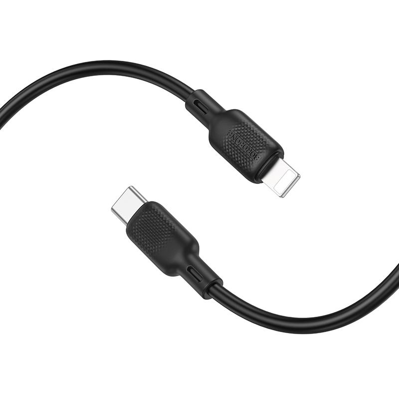 Дата кабель Borofone BX113 Lenny USB-C → Lightning 27W (3 м) Black