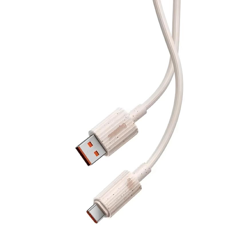 Дата кабель Baseus Habitat Series Fast Charging USB to USB-C 100W (2 м) (P1036020) Wheat Pink