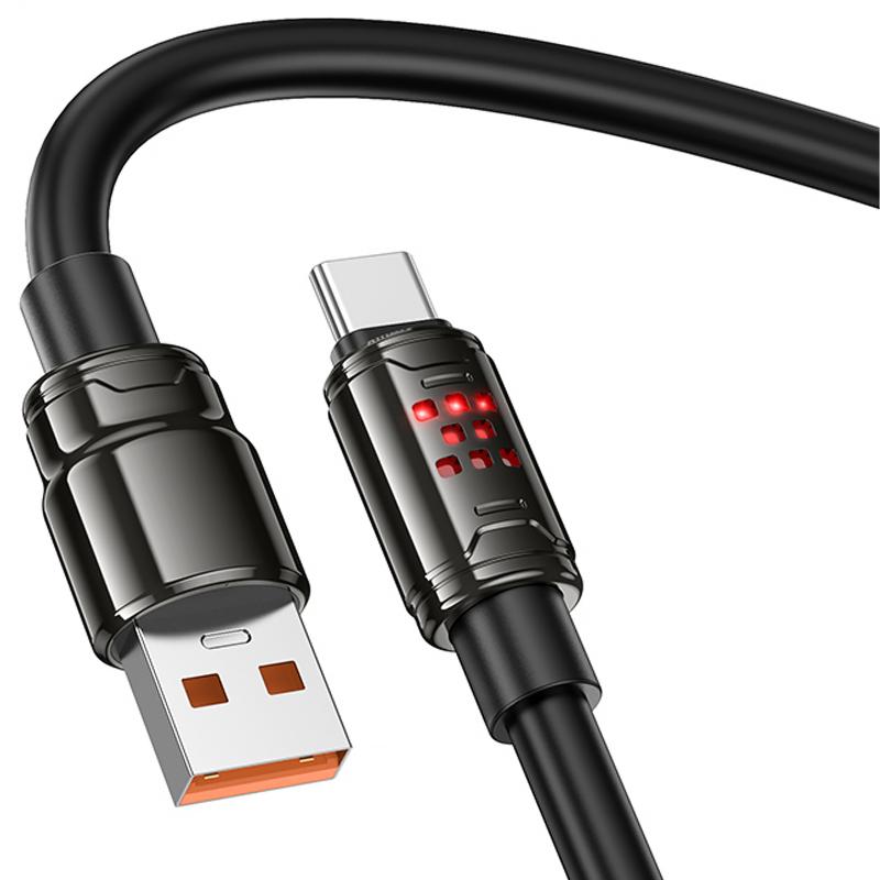 Дата кабель Hoco U143 Joy USB to USB-C 5 А (1.2 м) Black