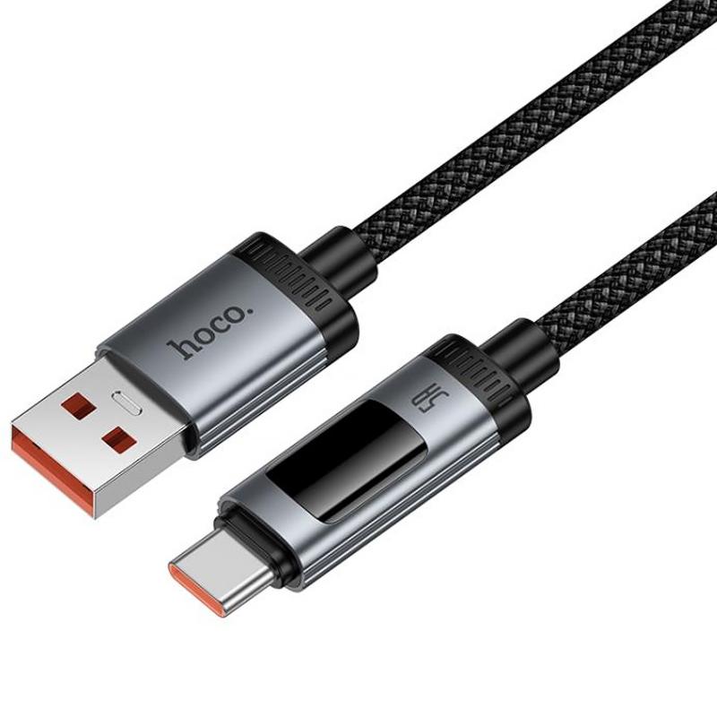 Дата кабель Hoco U148 Lord with display USB to USB-C 100W (1.2 м) Black
