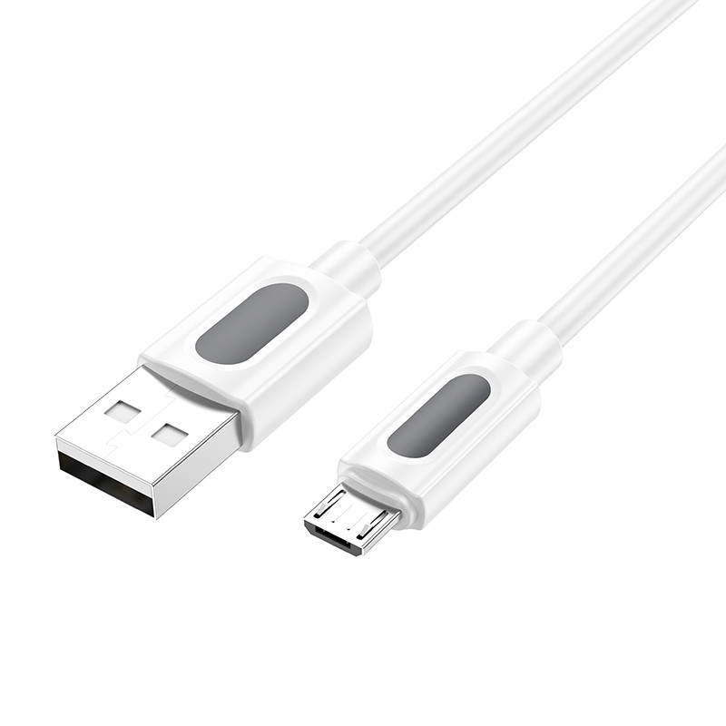 Дата кабель Borofone BX114 Structure USB to Micro-USB 2.4 А (1 м)