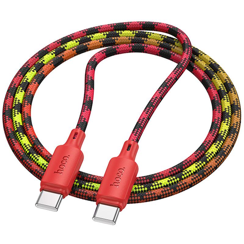 Дата кабель Hoco X116 Meridian USB-C → USB-C 60W (1 м) Gradient Red Mix