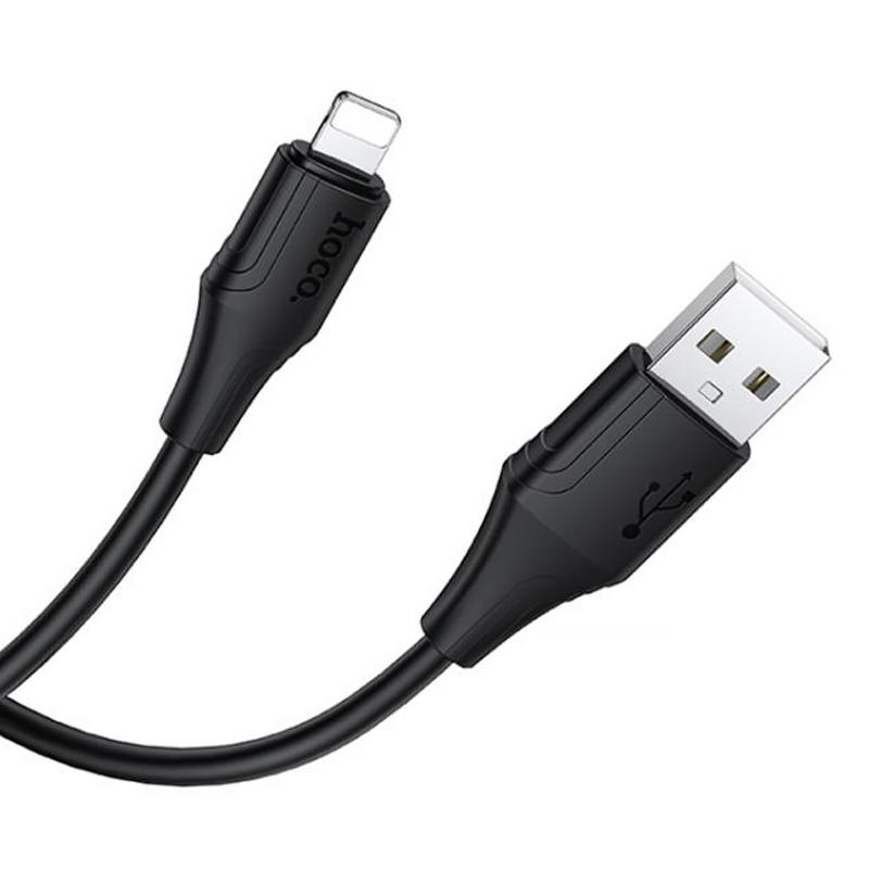 Дата кабель Hoco X124 Bien silicone USB to Lightning 2.4 А (1 м)