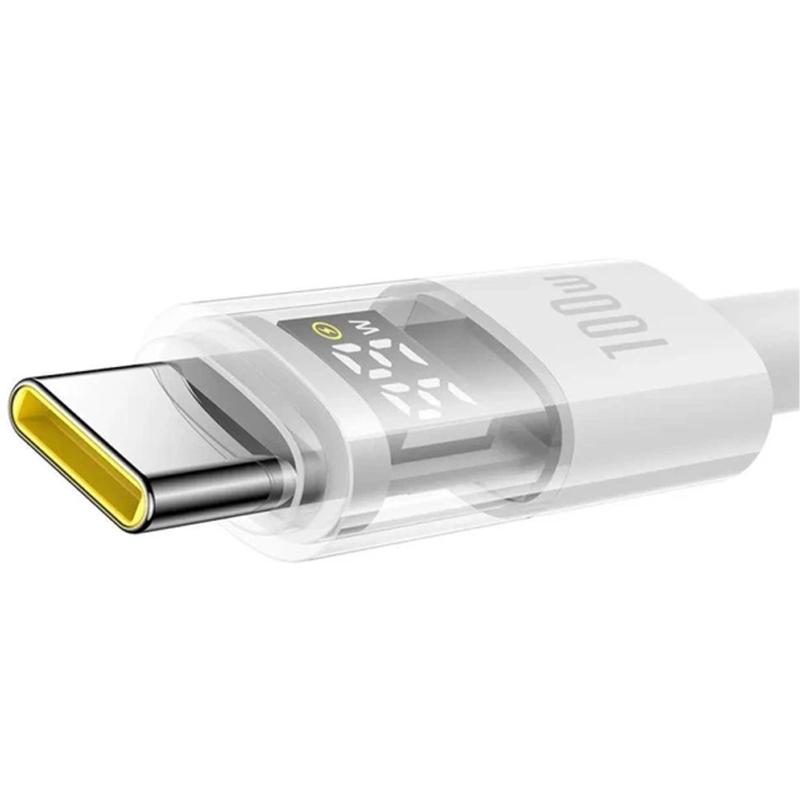 Дата кабель Baseus Display 2 USB to USB-C 100W (2 м) (P10382701) Moon White
