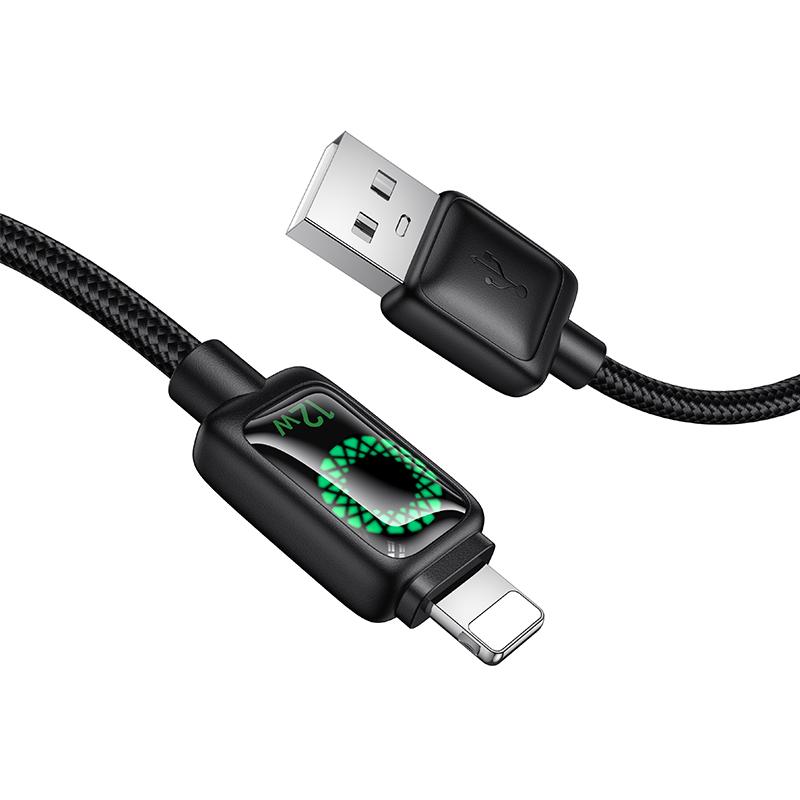 Дата кабель Hoco U146 Mundo USB to Lightning 12W (1.2 м) Black