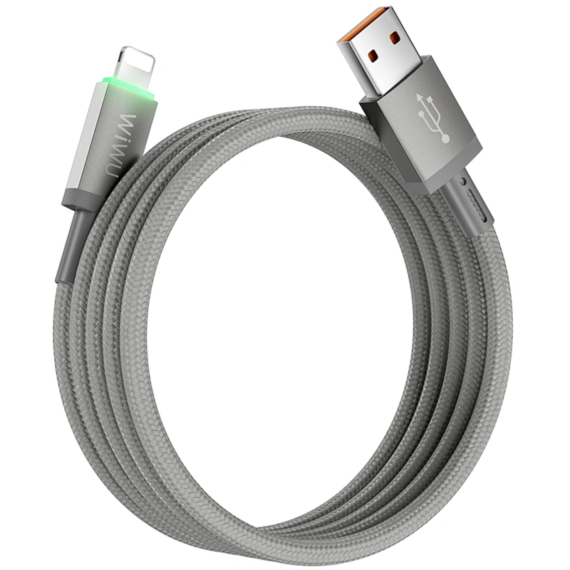 Дата кабель WIWU C081 Maglink USB to Lightning 12W (1 м) Grey