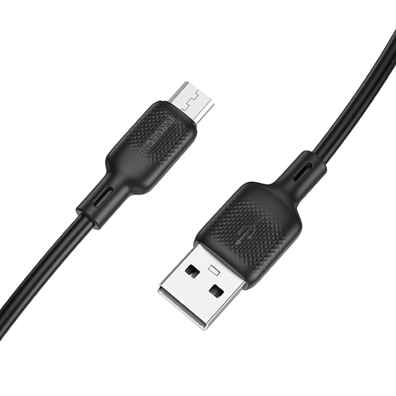 Дата кабель Borofone BX113 Lenny USB to Micro-USB 2.4 А (2 м) Black