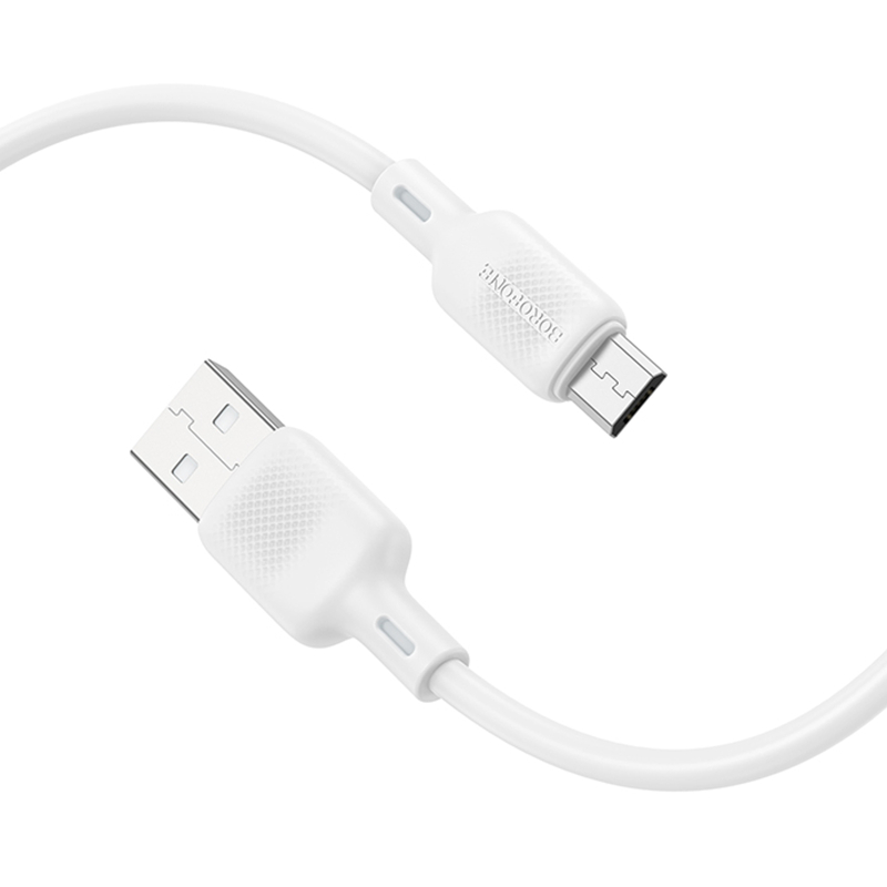 Дата кабель Borofone BX113 Lenny USB to Micro-USB 2.4 А (1 м) White