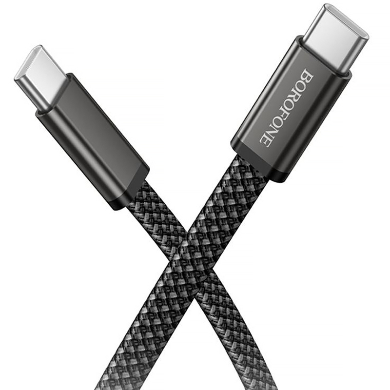 Дата кабель Borofone BX124 Peace USB-C → USB-C 60W (1 м) Black
