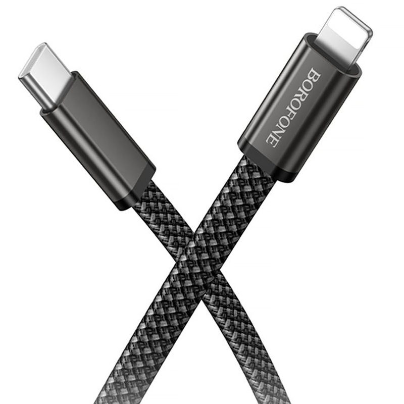 Дата кабель Borofone BX124 Peace USB-C → Lightning 30W (1 м) Black