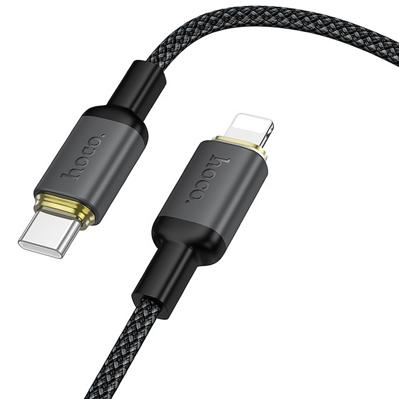 Дата кабель Hoco X128 Benefit USB-C → Lightning 30W (1 м) Black
