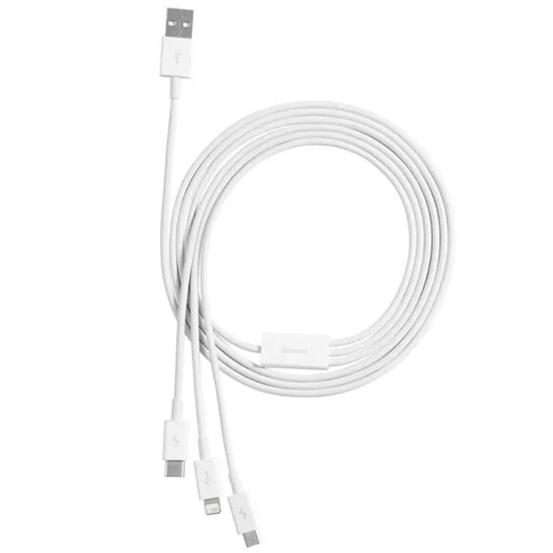 Дата кабель Baseus Superior Series USB to Micro-USB-Lightning-USB-C 3.5 А (1.5 м) (CAMLTYS) Stellar White