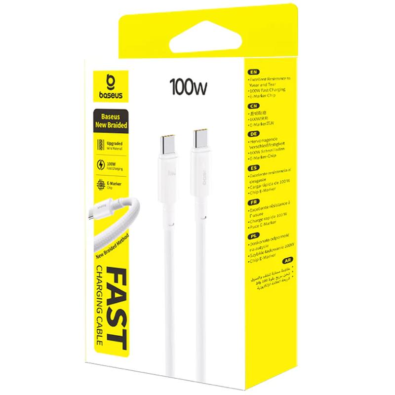 Дата кабель Baseus Braided USB-C → USB-C 100W (2 м) (E0426V)