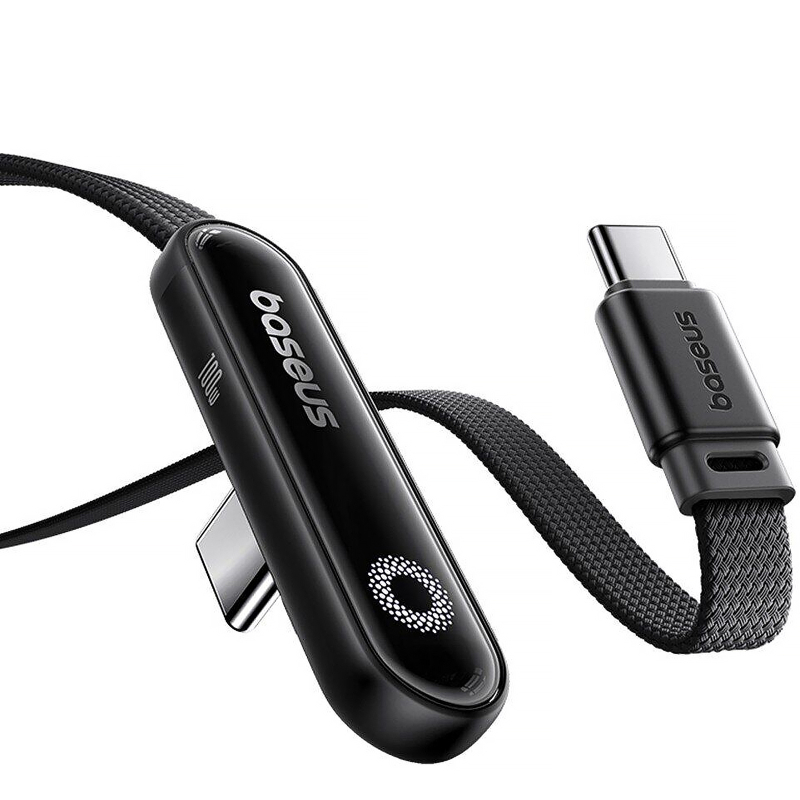 Дата кабель Baseus MVP 3 side plug and stand USB-C → USB-C 100W (2 м) (P10382500121) Cosmic Black