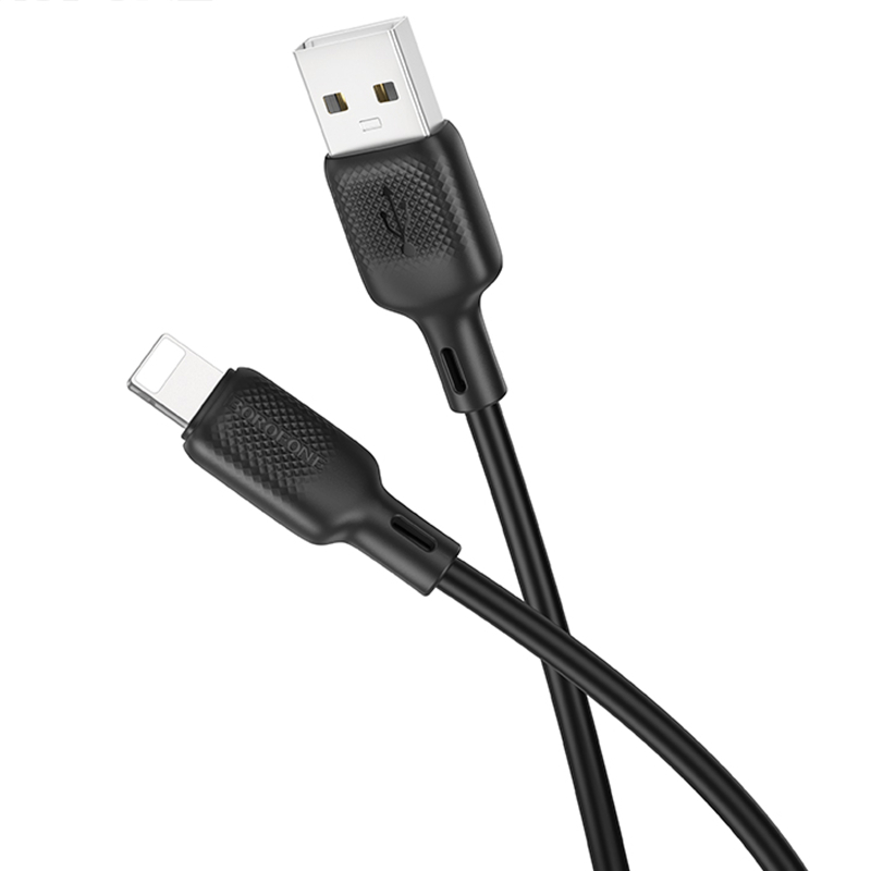 Дата кабель Borofone BX113 Lenny USB to Lightning 2.4 А (1 м) Black
