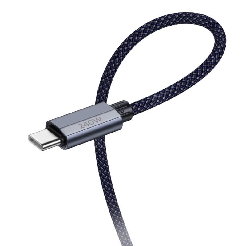 Дата кабель Hoco U134 Primero USB-C → USB-C 240W (1.8 м) Dark Blue