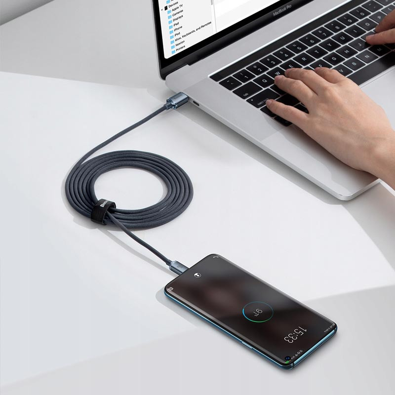 Дата кабель Baseus Crystal Shine Series USB-C → USB-C 100W (2 м) (CAJY00070) Black