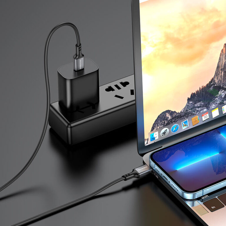 Дата кабель Borofone BX83 Famous PD 60W USB-C → USB-C (1 м) Black