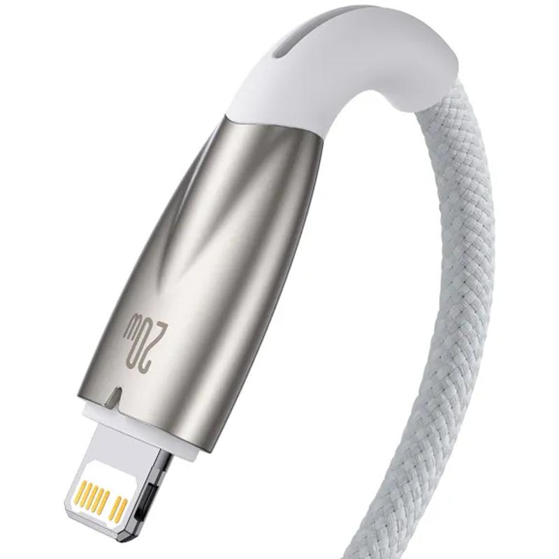 Дата кабель Baseus Glimmer Series Fast Charging Data Cable USB-C → Lightning 20W 1 м (CADH000001) White