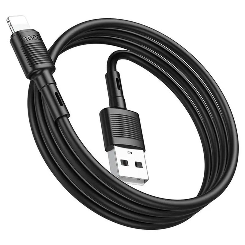 Дата кабель Hoco X83 Victory USB to Lightning (1 м) Black