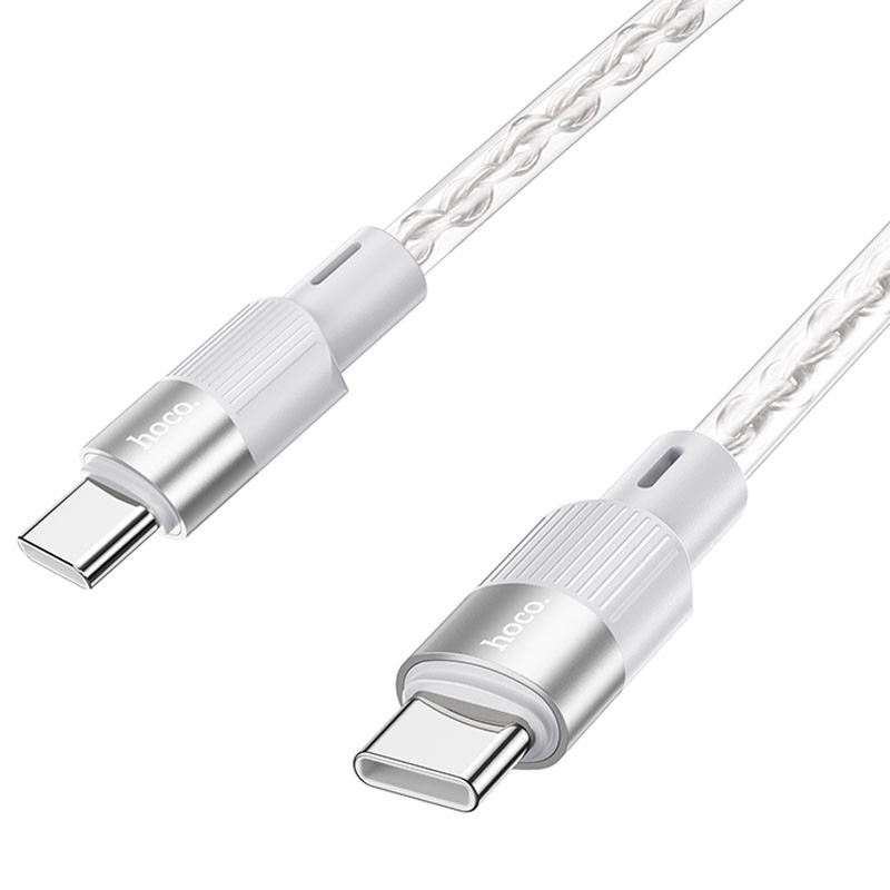 Дата кабель Hoco X99 Crystal Junction USB-C → USB-C 60W (1 м) Gray