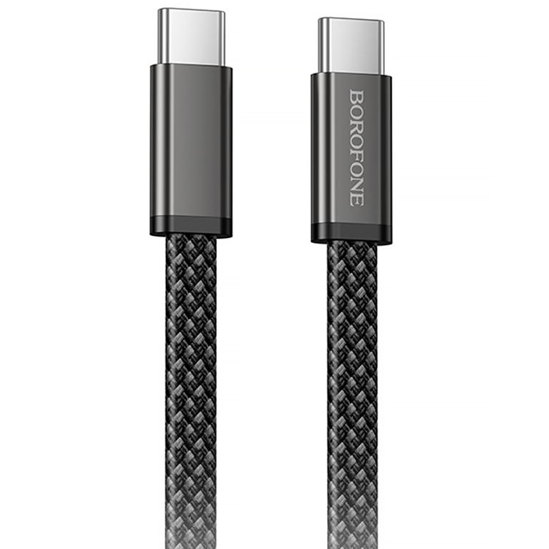 Дата кабель Borofone BX124 Peace USB-C → USB-C 60W (1 м) Black