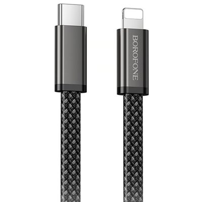 Дата кабель Borofone BX124 Peace USB-C → Lightning 30W (1 м) Black
