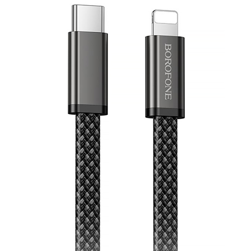 Дата кабель Borofone BX124 Peace USB-C → Lightning 30W (1 м) Black