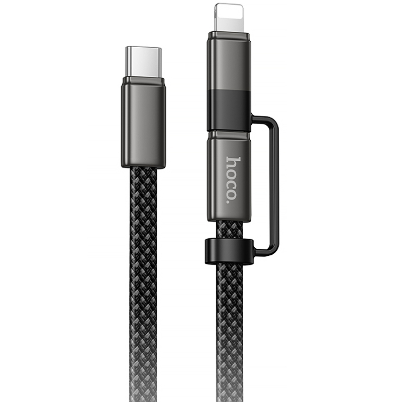 Дата кабель Hoco X125 Surplus 2in1 USB-C → Lightning/USB-C 60W (1 м)