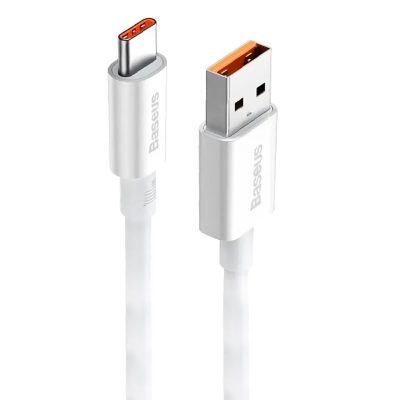 Дата кабель Baseus Superior Series Fast Charging USB to USB-C 100W (0.25 м) (P10320102) Moon White