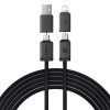 Дата кабель Baseus Versatile Two-for-Two USB/Type-C to Type-C/Lightning 60W (1m) (CB000162) Cosmic Black